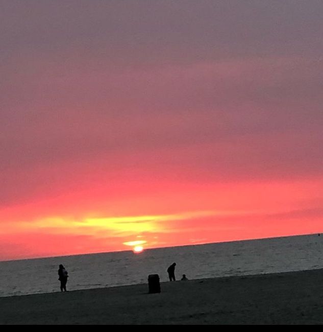 Sunset At The Beach In Oostende