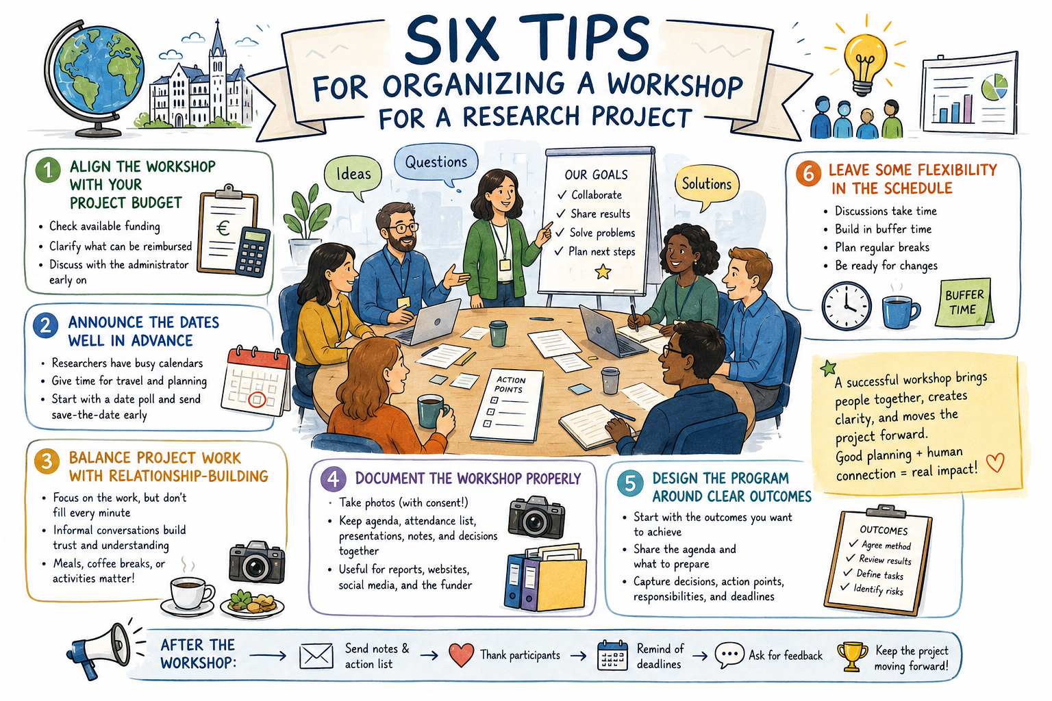 Six Tips For Organizing A Workshop For A Research Project