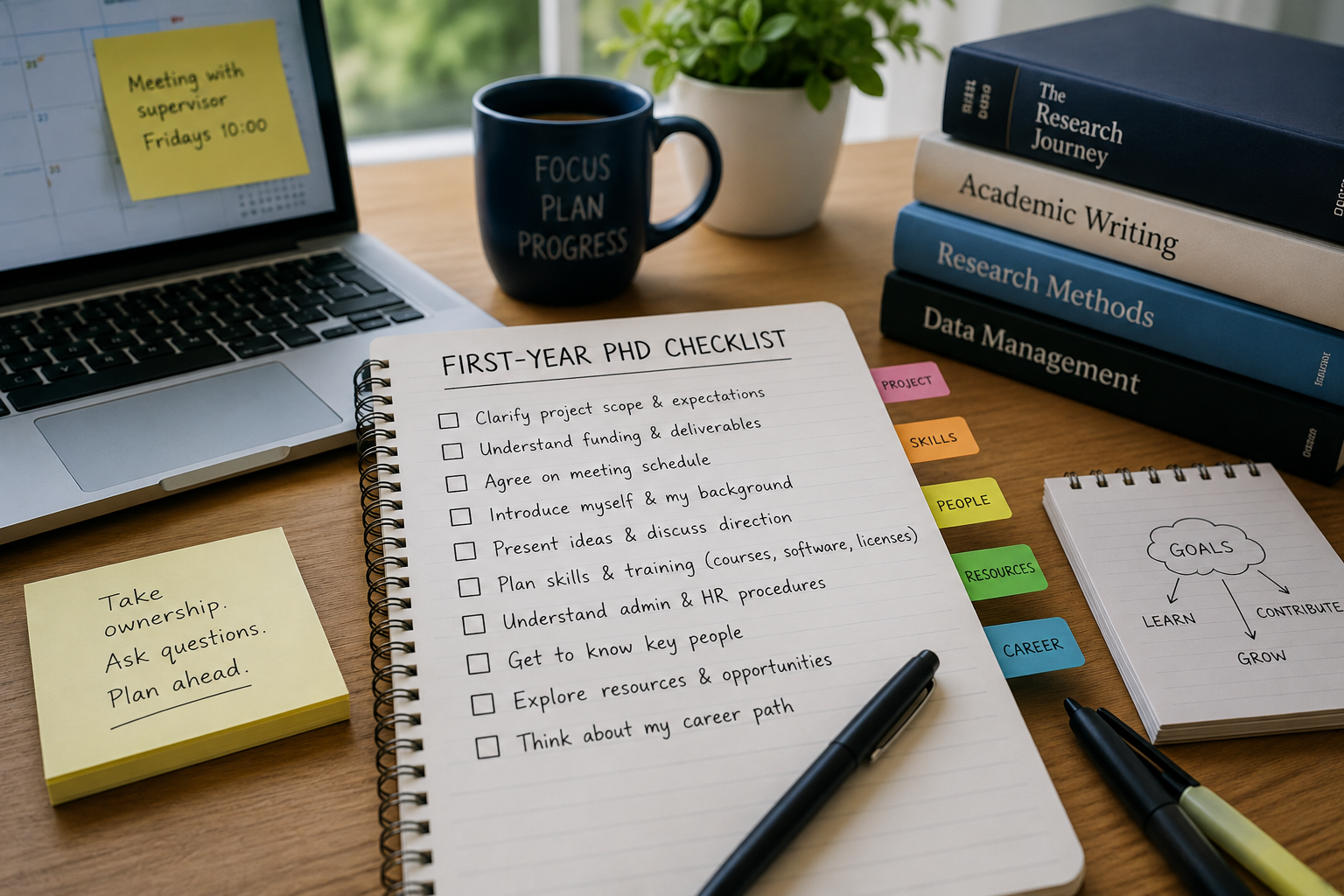 The First-Year PhD Checklist: What To Set Up Early